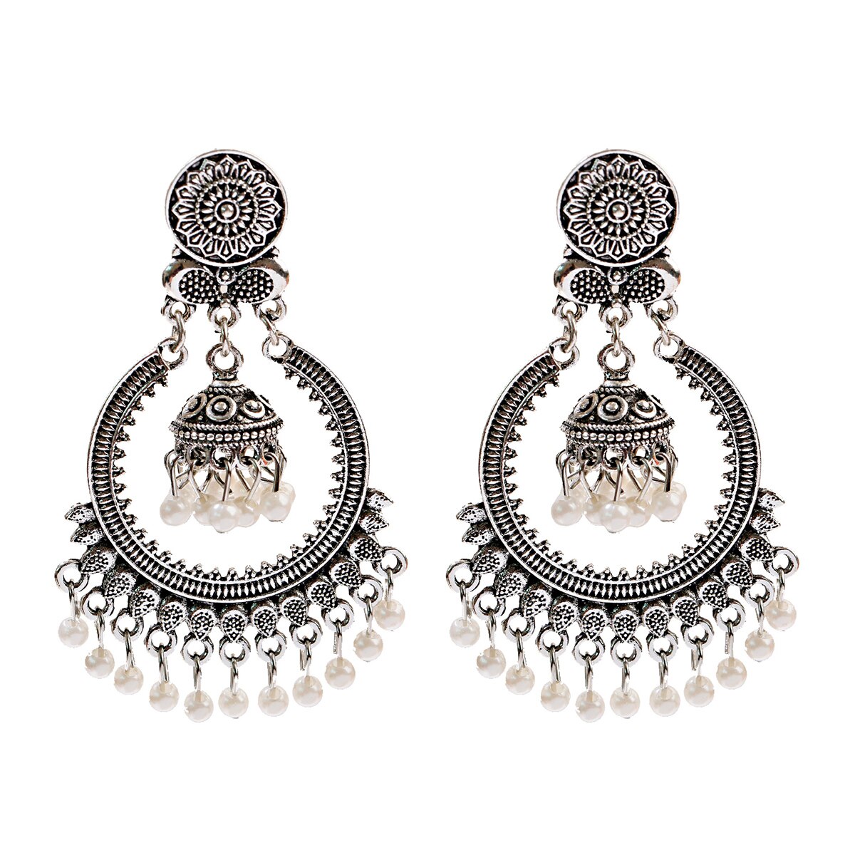 Classic Women Gold Color Flower Wedding Earring