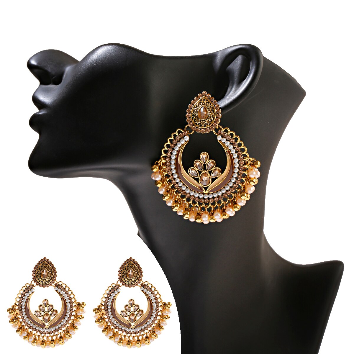 Classic Women Gold Color Flower Wedding Earring