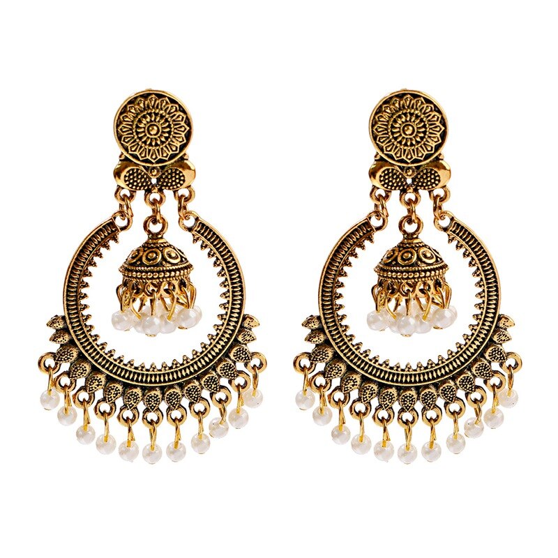 Classic Women Gold Color Flower Wedding Earring