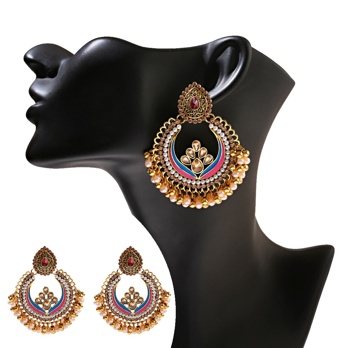 Classic Women Gold Color Flower Wedding Earring
