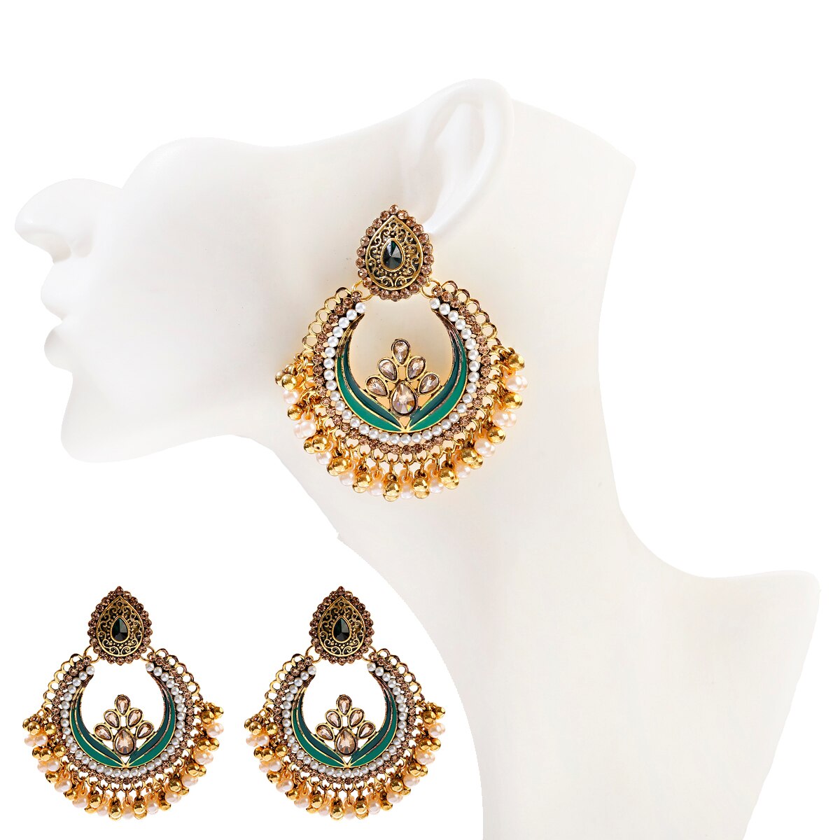 Classic Women Gold Color Flower Wedding Earring