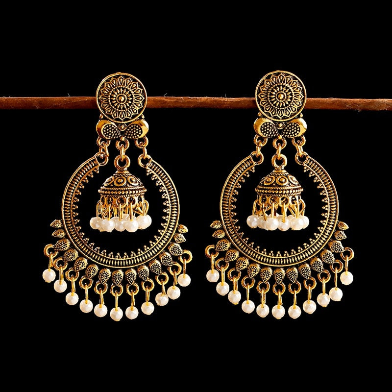 Classic Women Gold Color Flower Wedding Earring