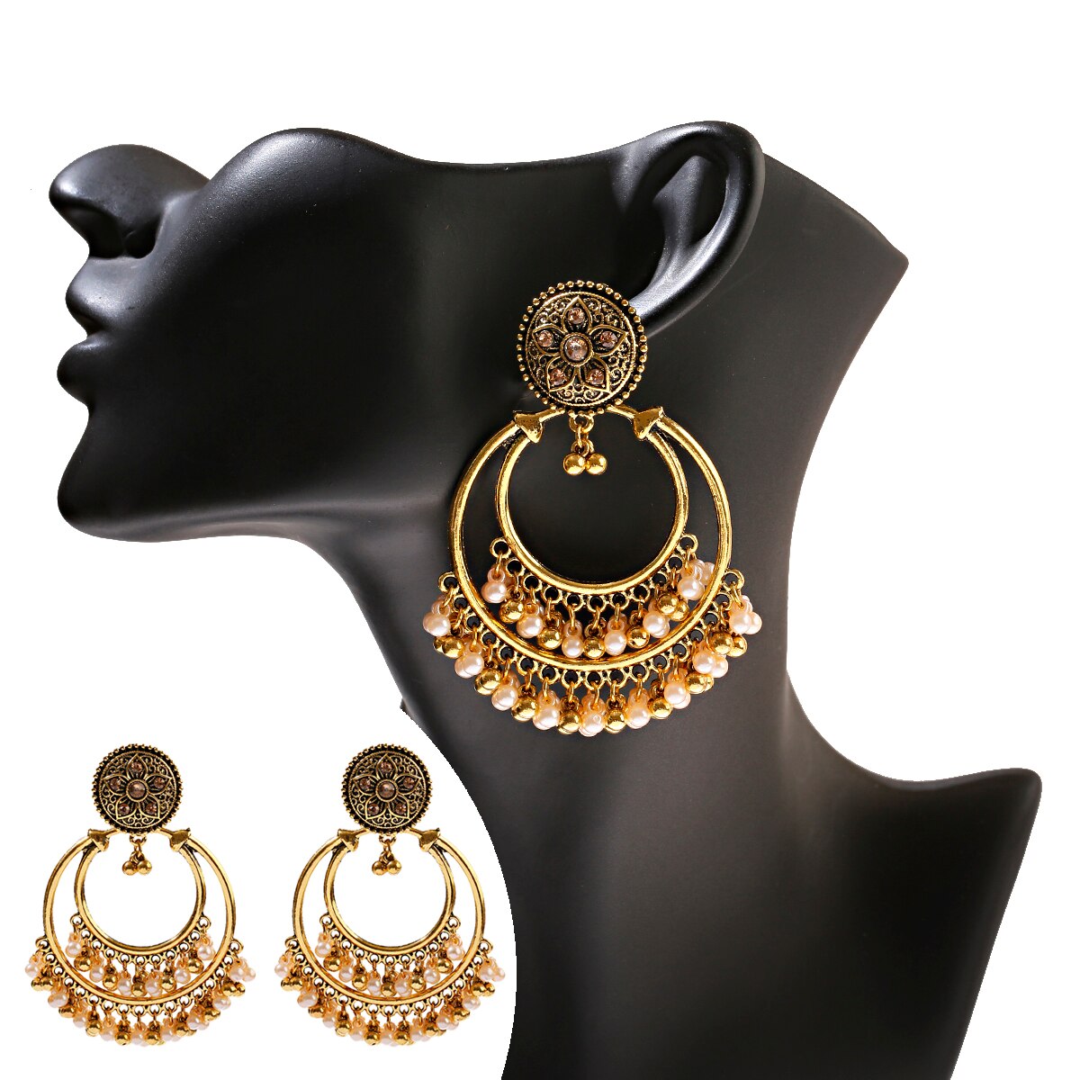 Classic Women Gold Color Flower Wedding Earring