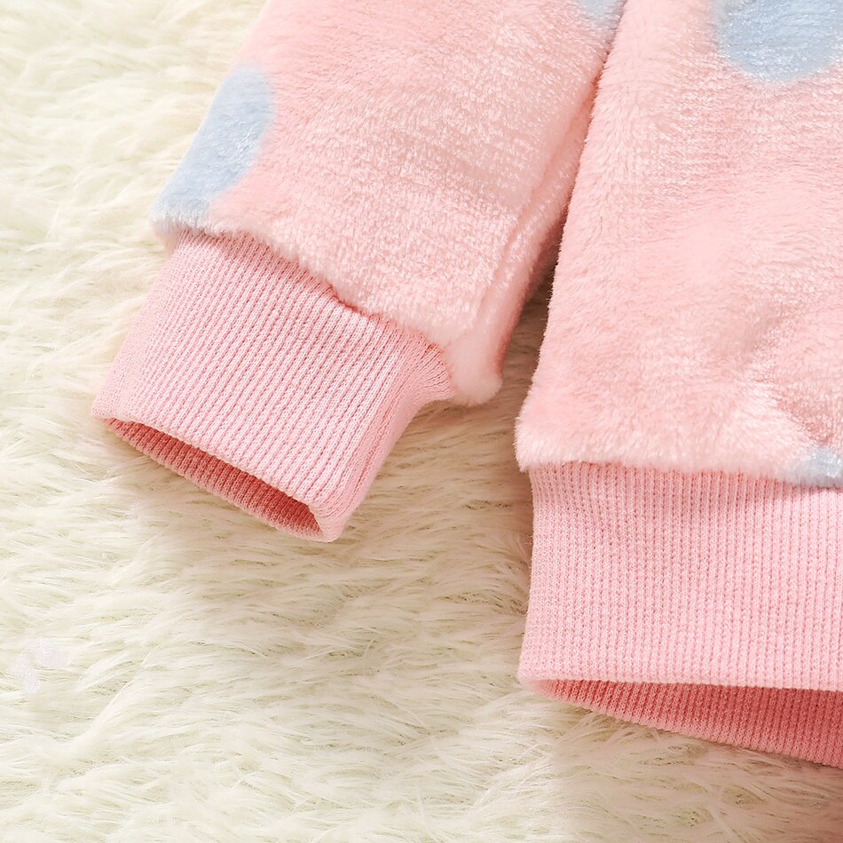 New Arrival Autumn and Winter 2pcs Baby Girl Sweet Polka dot Bab Sets winter warm clothes thick sweater Outfit